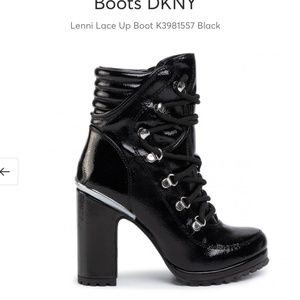 DKNY Leather High Heel Booties